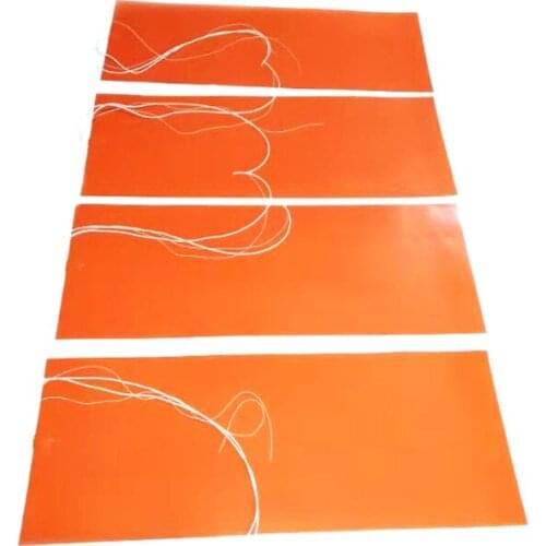 230V 1500W 400*1220*1.5mm Silicone 3D Printer Heater 1000mm Lead Wire