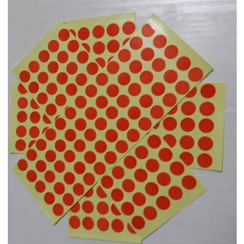 260 Pcs 8MM transparent Circle Round Color Coded Label Dot Sticker round lable