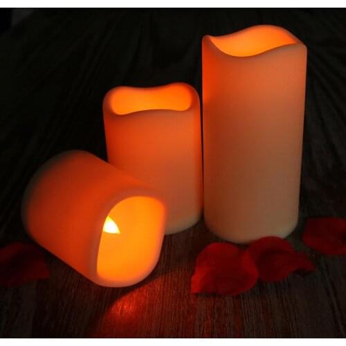 3pcs Electric Candle Candle + Remote Control for Party Decor