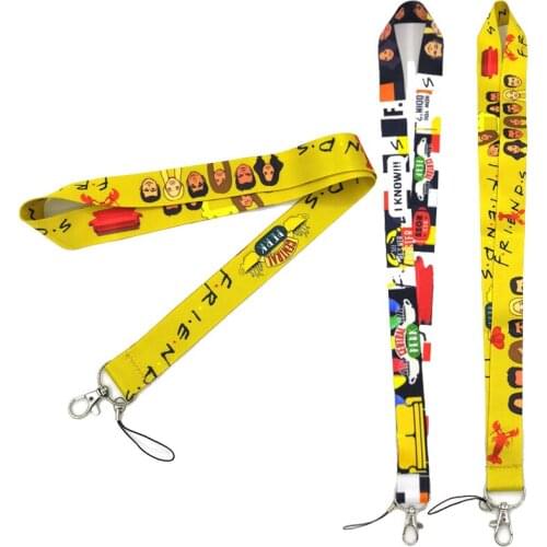 30pcs Friends tv show Art Key Chain webbings ribbons Neck Strap for Phone Keys ID Card Cartoon Lanyards