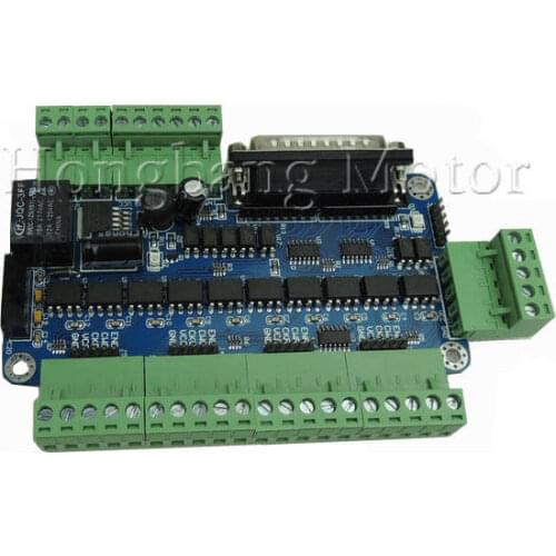 Mach3 5 axis CNC Breakout Board interface 12-60VDC power supply(High-speed optocoupler Edition) + one DB25 caple