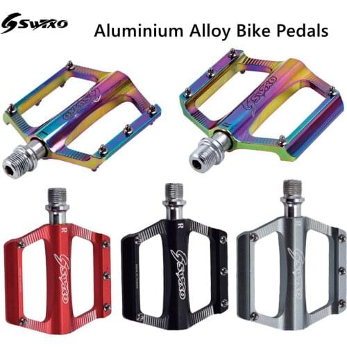 SWTXO Flat MTB Bike Pedals Aluminium Alloy DU Sealed Bearing Mountain Road Bike Pedal BMX Wide Platform Bicycle Part Accessories
