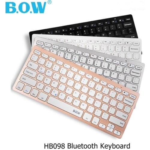 BOW HB098 Slim Universal Mini Bluetooth keyboard For Laptop ,Phone ,Tablet ,Comfortable and Mute