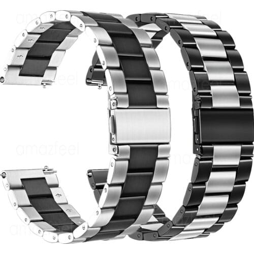 Bracelet for samsung Galaxy watch 3 41/45mm bands 22mm 20mm Metal Stainless Steel strap for galaxy watch 46mm active 2 40mm 44mm