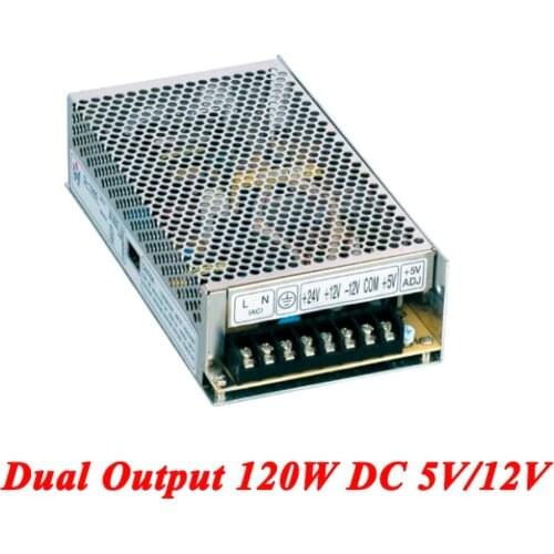 D-120A Switching Power Supply 120W 5V/12V,Double Output Watt Power Supply For Led Strip,AC110V/220V Transformer To DC,led Driver