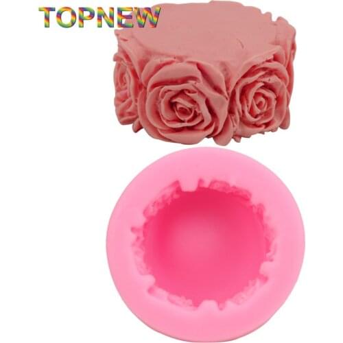 Kawaii DIY Rose Shape Cake Molds Fondant Chocolate Silicone Mould Cake Tools Food-Grade Safe Candy Molds SGS C1960