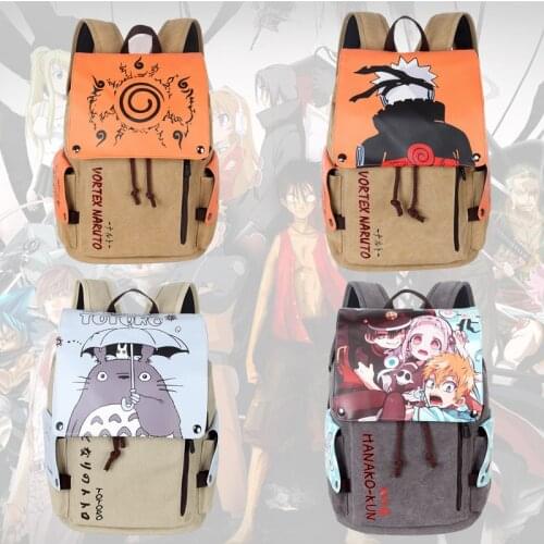 Totoro Hanako-kun Yugi Amane Cartoon Anime Manga Periphery Fashion Casual Flap Pocket Bag Canvas Backpack Student School Bag