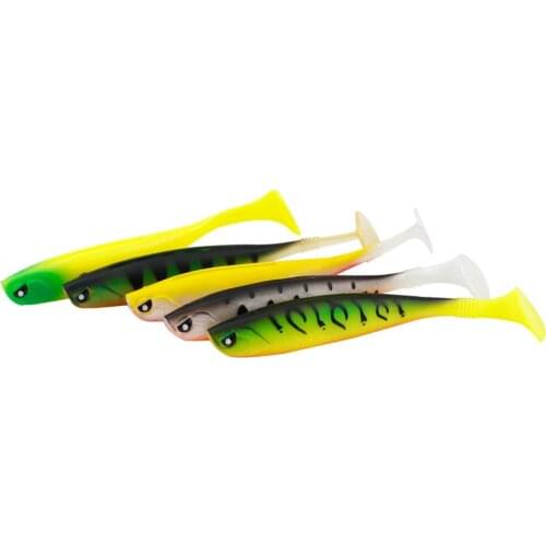 5 Pieces Artificial Baits Soft Fishing Lures Simulation Swimbaits No Hook
