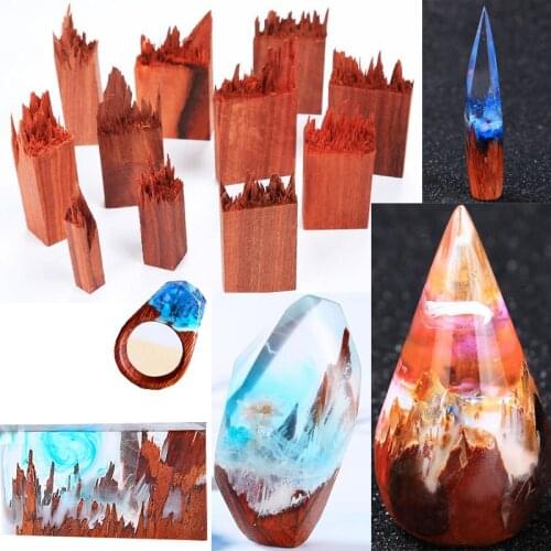 2021 New Natural Blood sandalwood Dried Flower Resin Decorative Craft DIY Ring pendant stamp Micro landscape makeing for jewelry