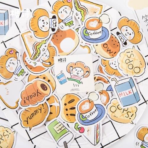 Lovely bread boy Cute Boxed Kawaii Stickers Planner Scrapbooking Stationery Japanese Diary Stickers