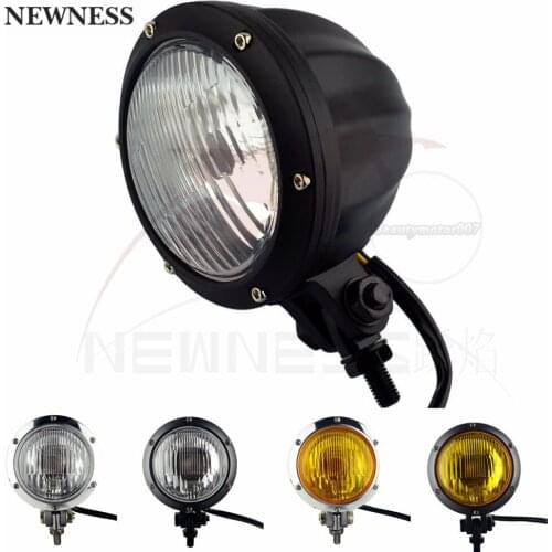 Motorcycle Headlight Retro Vintage Old School H4 Hi/Low Beam Headlamp For Bobber Cafe Racer Chopper Bagger