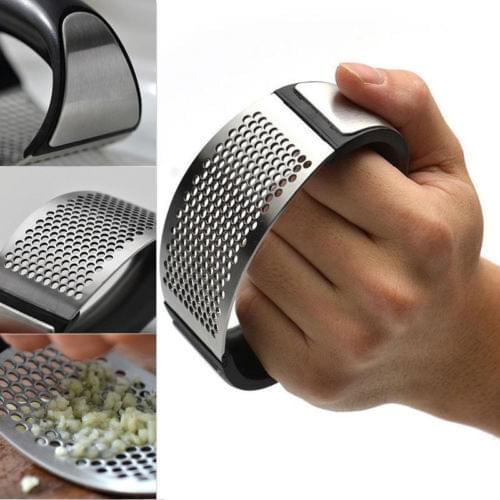 Stainless Steel Garlic Press Crusher Squeezer Masher Home Kitchen Mincer Tool Hot New Garlic Press Machine Kitchen Accessories
