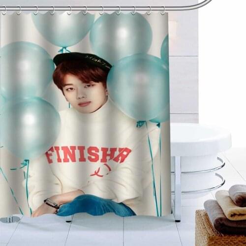 New B. A. P KPOP Shower Curtain Polyester Fabric High Defintion Print Bathroom Curtain Waterproof 12 Hook Bath Curtain 0622