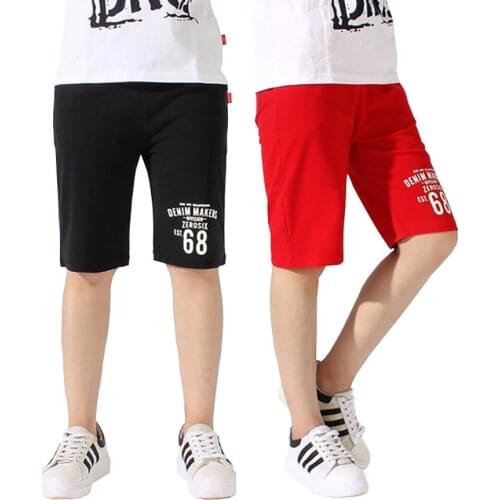 Boys beach pants 4-12T kids summer active cotton knee-length trousers teenage causal elastic pants boys short sport pants pant