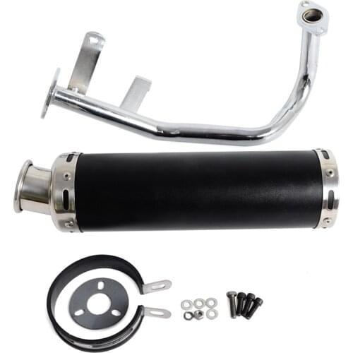 NICECNC Motorcycle Full System Exhaust Muffle Pipe For GY6 139QMB Chinese Scooter 4 Stroke 50cc Engines Exhaust System Pipe