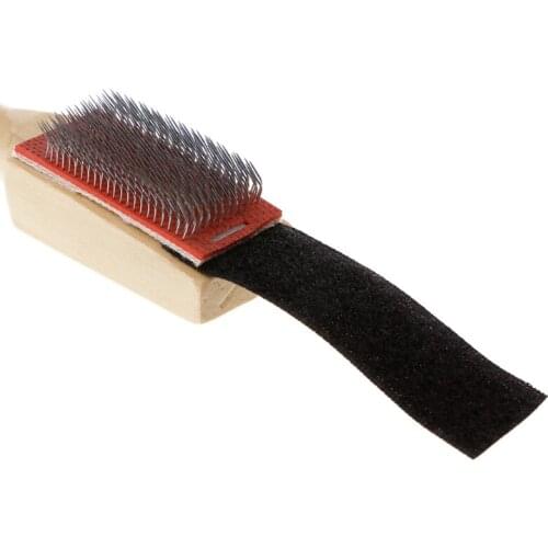 C5AD Wood Suede Wire Cleaners Dance Shoes Cleaning Brush For Footwear