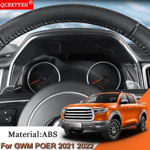 Car Styling Car Interior Dashboard Decorative Frame Cover Trim Auto Sticker For Great Wall POER 2021 2022 Automobile Accessories