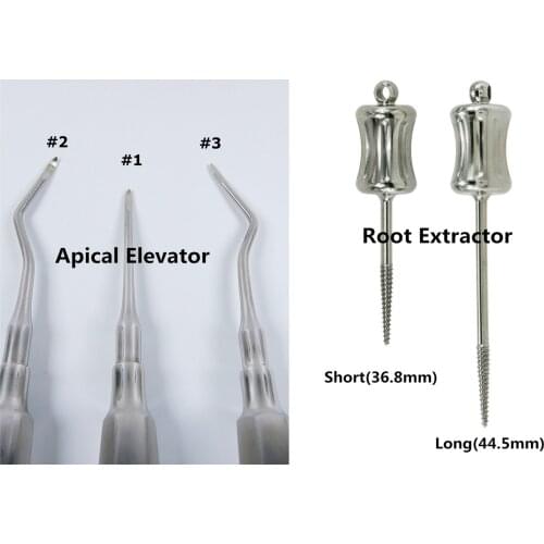 Dental Tooth Extraction Elevator Apical Root Tip Extractor Extracting Drills Forceps Plier Stainless Steel