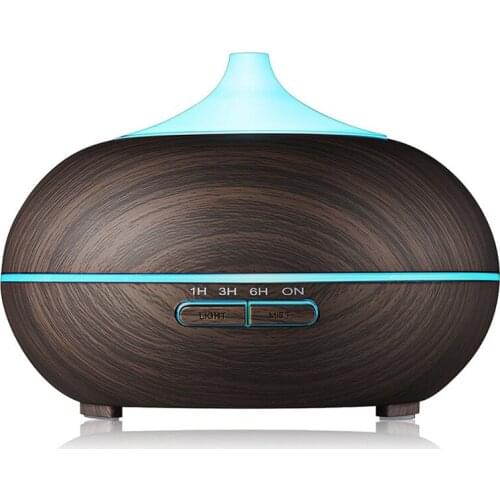300ml Aroma Essential Oil Diffuser Ultrasonic Air Humidifier with Wood Grain 7Color Changing LED Light electric aroma mist maker