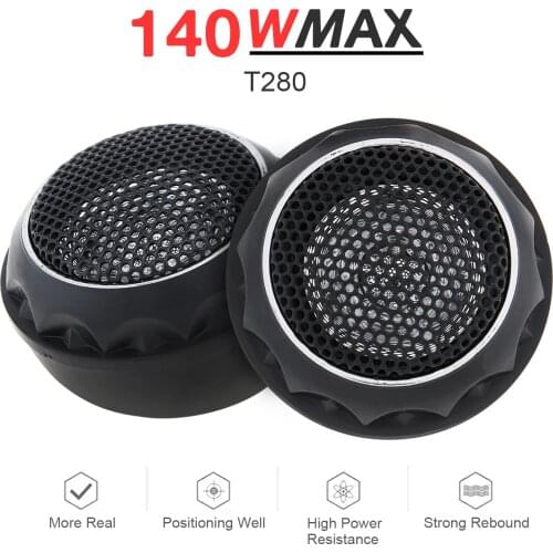 2pcs 150W Durable Universal High Efficiency Mini Dome Car Tweeter Speakers for Car Audio System