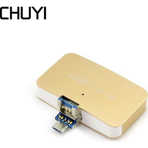 USB 3.0 Hub 3 In 1 OTG Combo 3 In 1 SD/TF Card Reader Micro SD CardReader Portable Micro USB Hub 3 Ports For Laptop Accessories