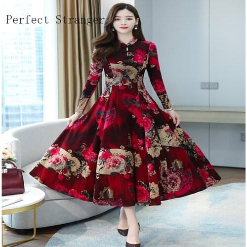 High Quality 2019 Autumn Winter New Arrival Retro Elegant Peter Pan Collar Plaid Woman Long Dress With Belt
