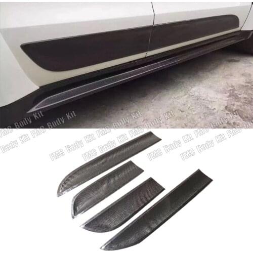 Car Side door Protector For Porsche Macan Carbon black Door Panel Trim Auto Body Skirts moulding trim accessories 2014 2015-2019