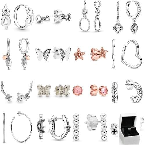 NEW 2020 100% 925 Sterling Silver Mothers Day Limited Edition Collection Series Earring Fit DIY Women Original Jewelry with Box