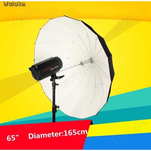 165CM Reflective umbrella black and white reflective soft light photography parabolic umbrella 16 fiber Umbrella bone CD50 T02