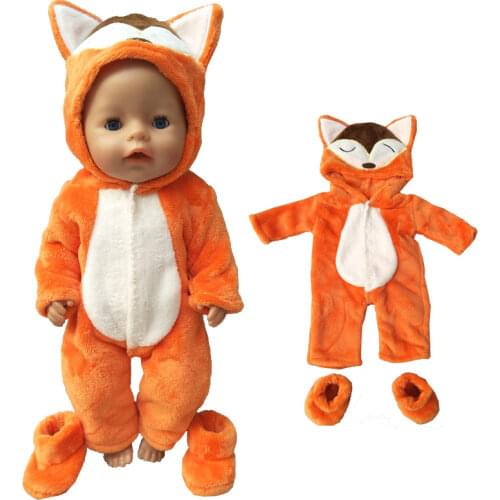 38cm Doll Clothes for 40cm Bebe Doll Boy Clothes Pants Elephant Set for 17 Inch Doll Pajama Set Toys Wear