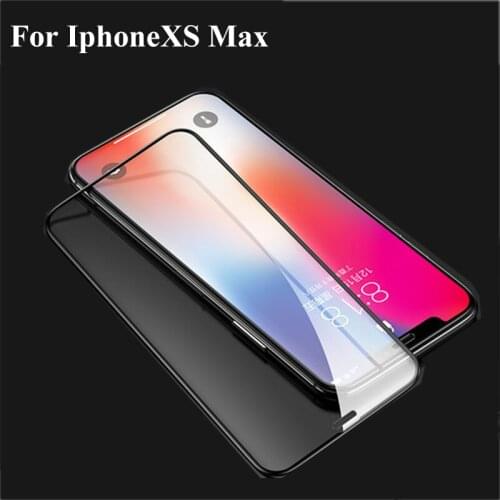 5PCS Black Ultra-Thin screen protector Tempered Glass For iphone XS MAX X S MAX iphonexs full Screen protective iphoneXS max