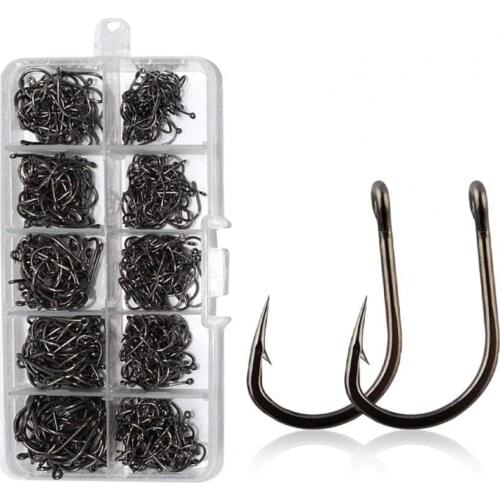 80% Hot Sale 100Pcs Circle Fishing Catfish Hooks Thick Sharp Portable Strong Carbon Steel Sharp Fish Tools Fishing Hooks For Sea