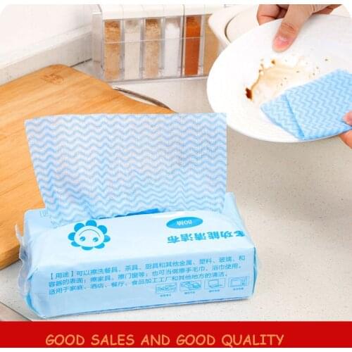 80pcs/lot Non-woven Fabric Dishcloth Multifunctional Kitchen Cleaning Cloth Disposable Rags Wiping Scouring Pad Washing Cl