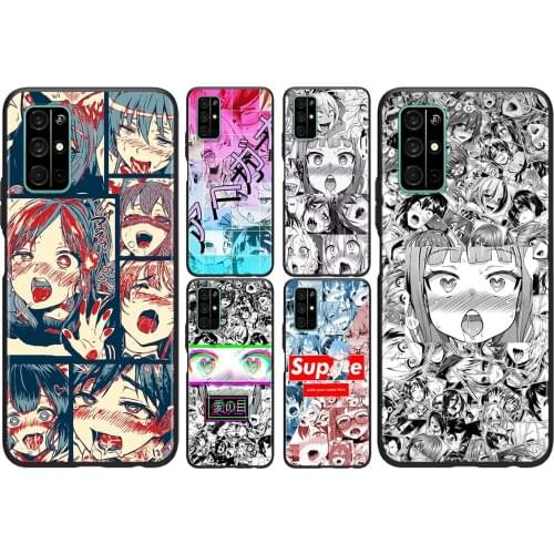 Ahegao manga girl For Huawei Honor 50 SE V30 View 20 V20 30i 30S 30 20S 20E 20i 20 Lite Pro Plus Soft Phone Case