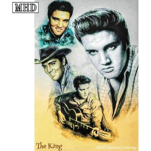 MHD 5d diy diamond painting Elvis rock rhinestone mosaic icon 3d diamond cross stitch home decoration SB66