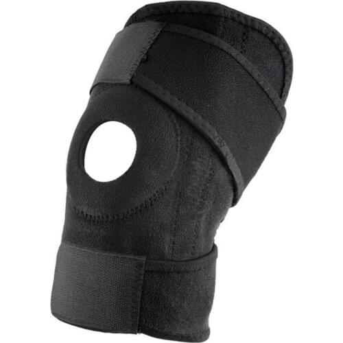 Knee Brace Support Sleeve Adjustable Open Patella Stabilizer Protector Nylon Wrap for Arthritis Meniscus Tear Running Sports