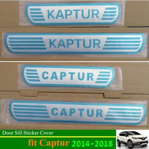 Captur Door Sill Sticker Car Stainless Steel Door Sill Cover Trim for RENAULT CAPTUR