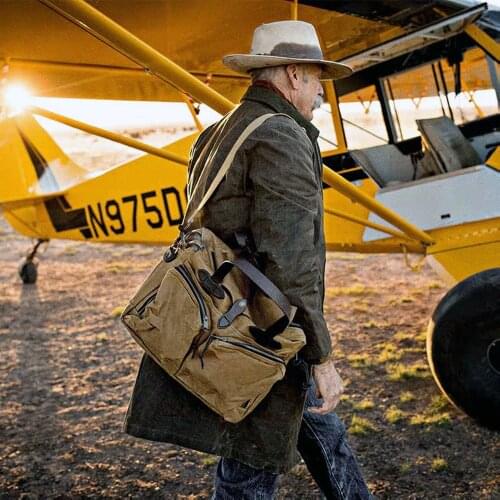 CD70140 Size 40x 32 X 9cm Super Quality Genuine Cowhide & 22oz Wax Canvas Water Proof YKK Zipper Vintage Duffle Bag 3 Colours