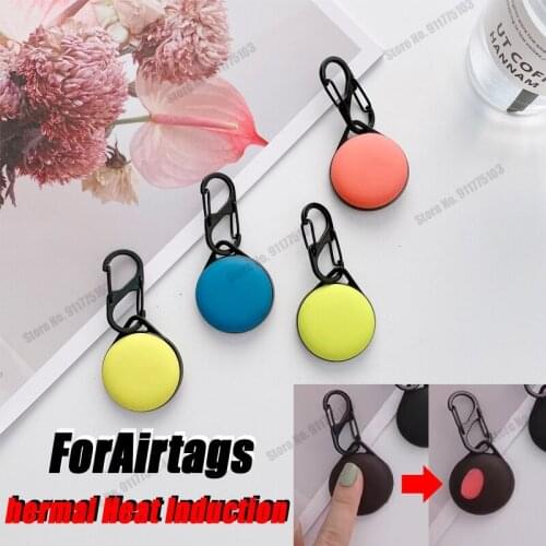 Hermal Heat Induction Case For AirTags Locator Tracker Shockproof Anti-lost Protector Case For Apple Air Tags Change Color Shell