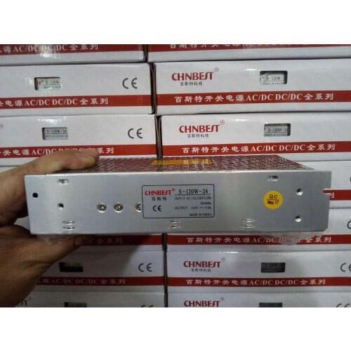 Chn best S-120W-DC24V switching power supply 120W/24V regulated power conversion transformer switch