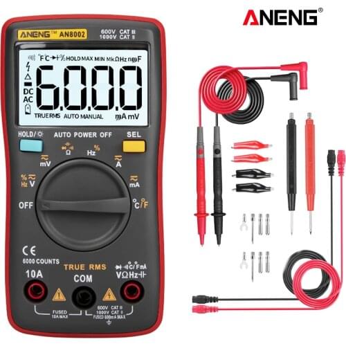 ANENG AN8002 Digital Multimeter 6000 Counts Multimetro Multitester Digital Profesional Transistor Capacitor Tester lcr esrmeter