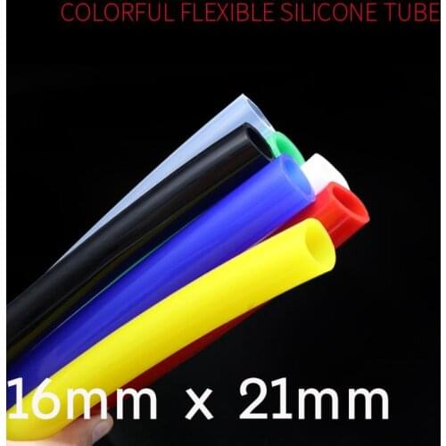 Colorful Flexible Silicone Tube ID 16mm x 21mm OD Food Grade Non-toxic Drink Water Rubber Hose Milk Beer Soft Pipe Connector
