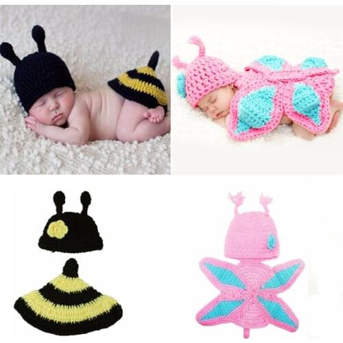 0-6Months Newborn Handmade Knitted Photography Costume Animal Cosplay Baby Photo Props