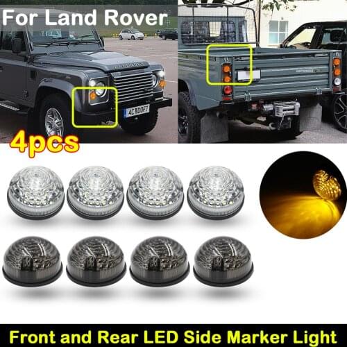 For Land Rover 1Series 2Series 2ASeries 3Series Defender 90 110 Front and Rear LED side marker lamp amber turn Signal Light
