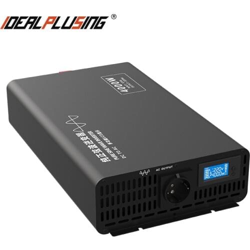 Efficient high power 4kw 12v 24v 48v 60v 72v 84v dc to 100v 110v 120v 220v 230v 240v ac pure sine wave inverter with lcd display