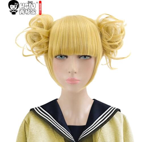 HSIU NEW High quality Himiko Toga Cosplay Wig My Hero Academy/Academia Costume Play Wigs Halloween Costumes Hair free shipping