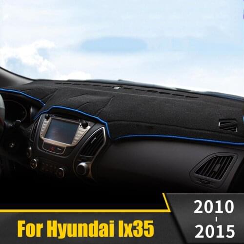 Car Dashboard Avoid Light Pad Instrument Platform Desk Cover Mats Carpets For Hyundai IX35 LM Tucson ix 2010-2015 Accessories