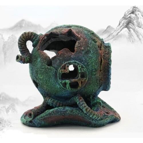 Fish tank landscaping Diving helmet Submarine wreckage Small fish shelter Aquarium decor aquarium decoration accessories