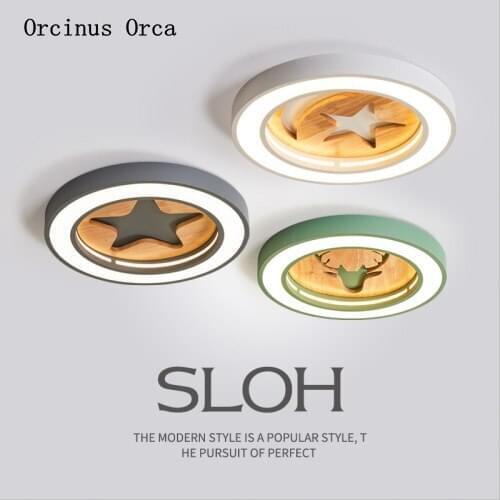 Cartoon Creative LED Star Roof Lighting Boys and Girls Bedroom Childrens Room Lighting Nordic Modern Moon ceiling lamp