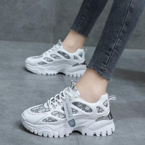 Autumn Women Platform Sneakers Designers Brand Fashion Vulcanize Shoes Woman Mesh Casual Shoes Chunky Trainers Ladies Mesh5551